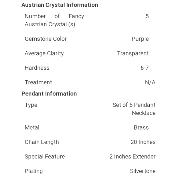 Austrian Crystals five Shaped Pendants Star Shell Necklace Set Silver - Picture 4 of 13